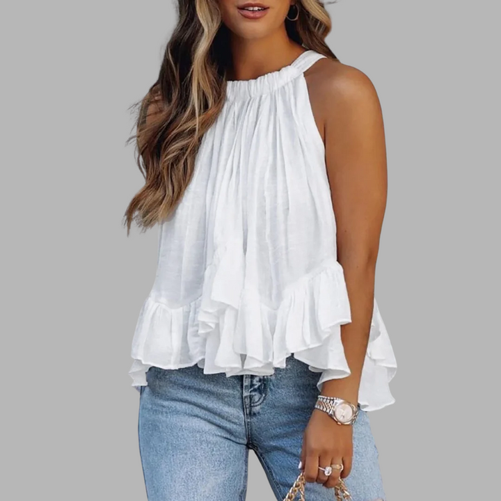 Agnès Paris | Blouse à volants texturée Karianne