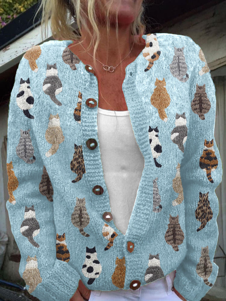 Agnès Paris | Cardigan Motif Chats Camille