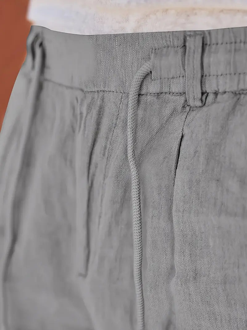 Agnès Paris | PANTALONS LARGES EN LIN AVEC CORDON