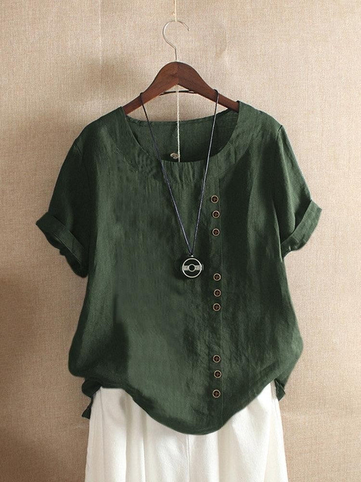 Agnès Paris | Blouse Aérée avec Patte de Boutonnage Bianca