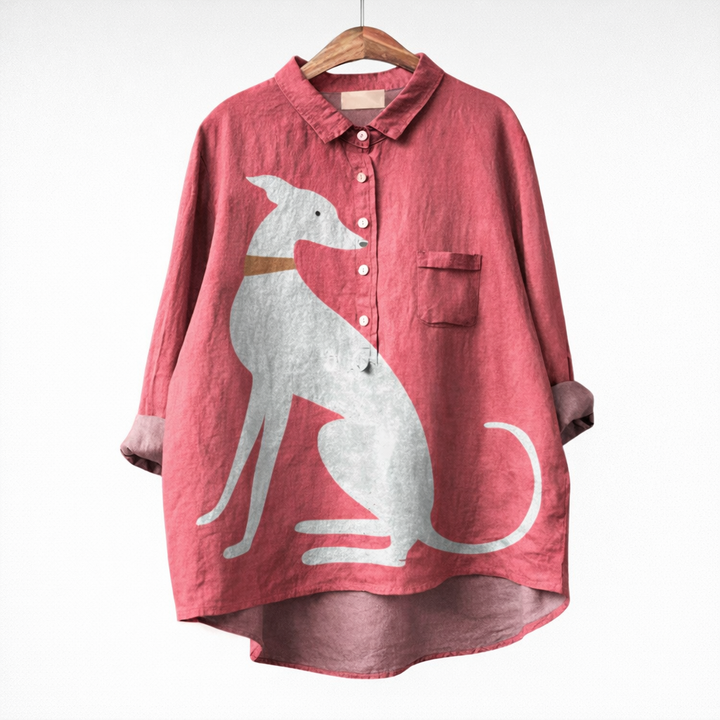 Agnès Paris | Blouse Élégante à Motif Canin