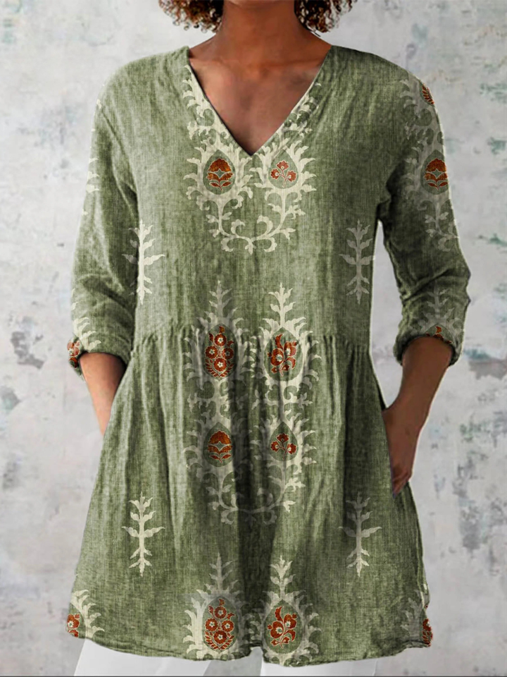 Agnès Paris | Blouse Longue Col V Fluide Aveline