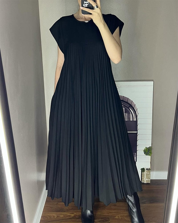 Agnès Paris | Robe Plissée Sans Manches