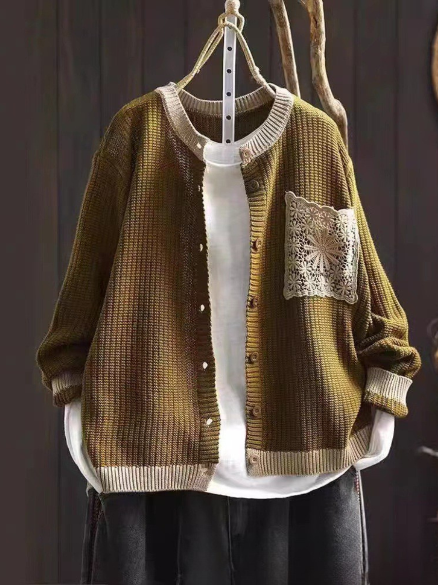Agnès Paris | Cardigan Maille Gaufrée à Poches Sandrine