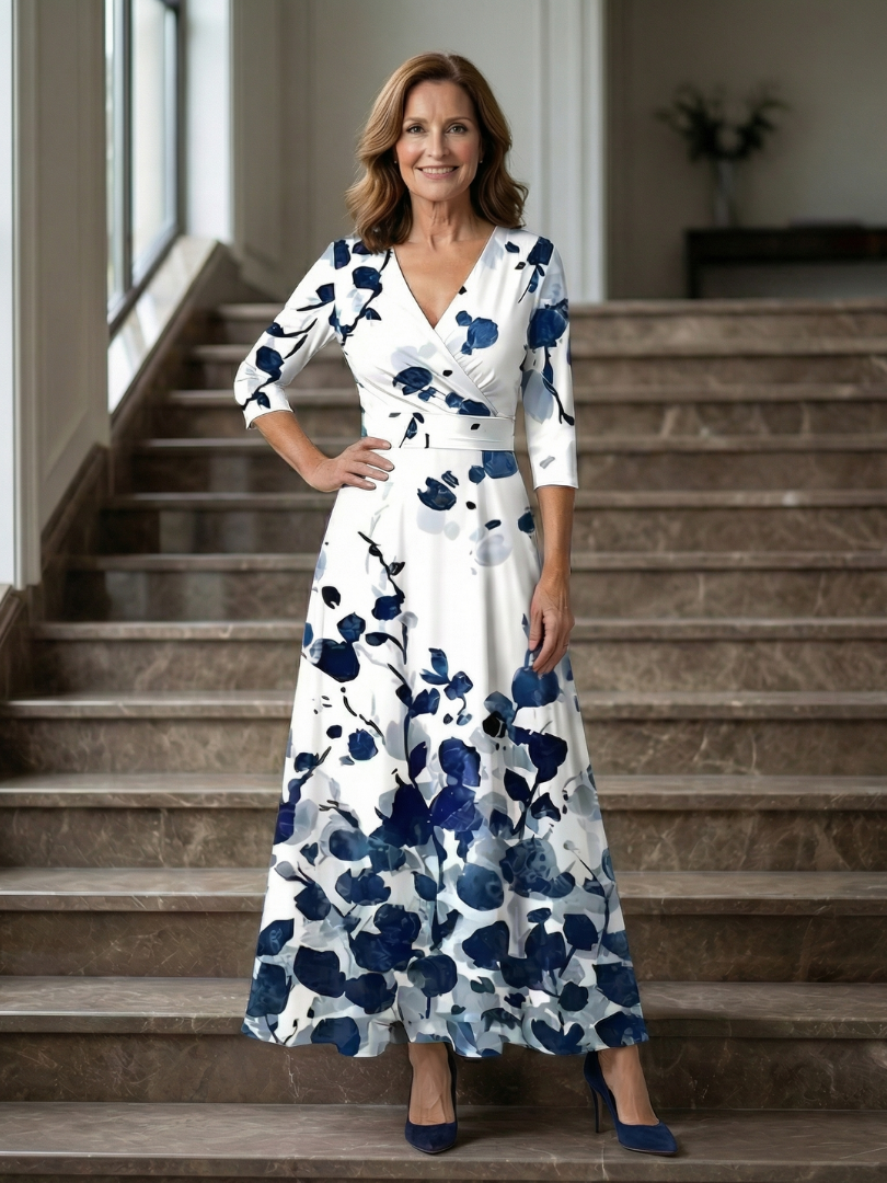 Agnès Paris | Robe Midi Croisée à Col Celine