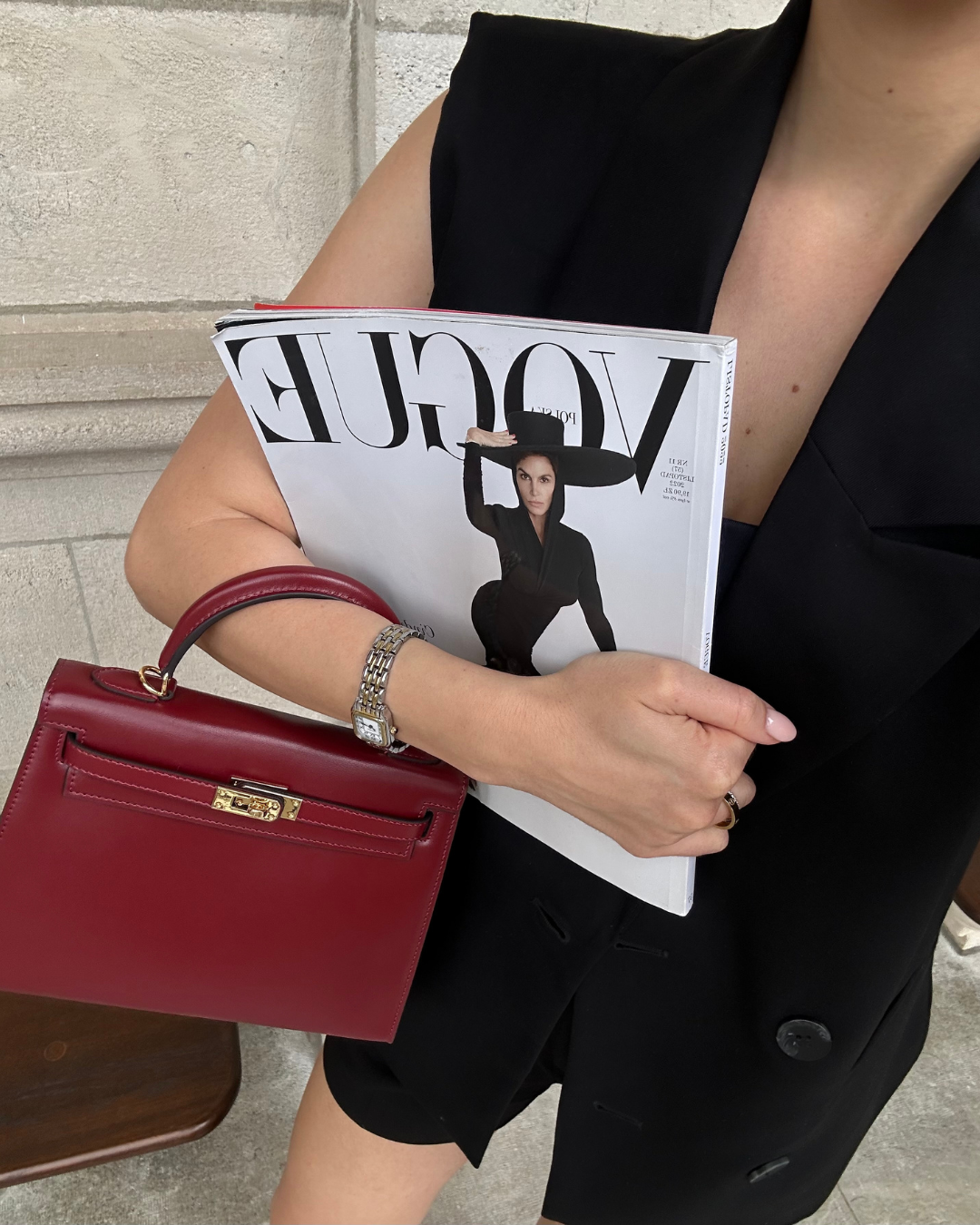 Agnès Paris | MINI SAC EN CUIR BORDEAUX ÉLÉGANT