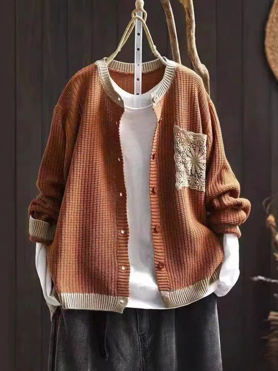 Agnès Paris | Cardigan Maille Gaufrée à Poches Sandrine