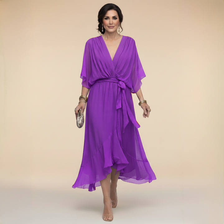 Agnès Paris | Robe en chiffon à décolleté V