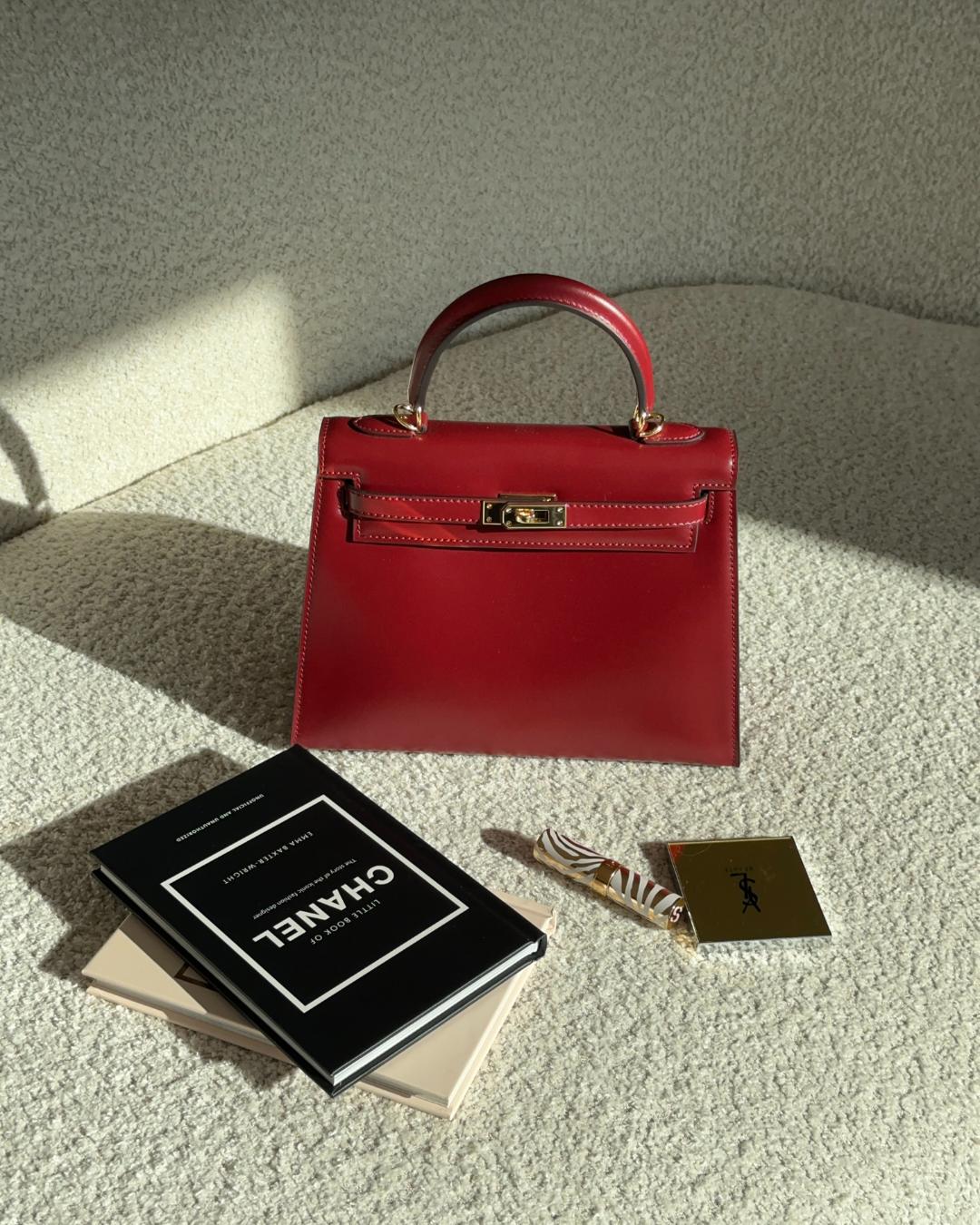 Agnès Paris | MINI SAC EN CUIR BORDEAUX ÉLÉGANT