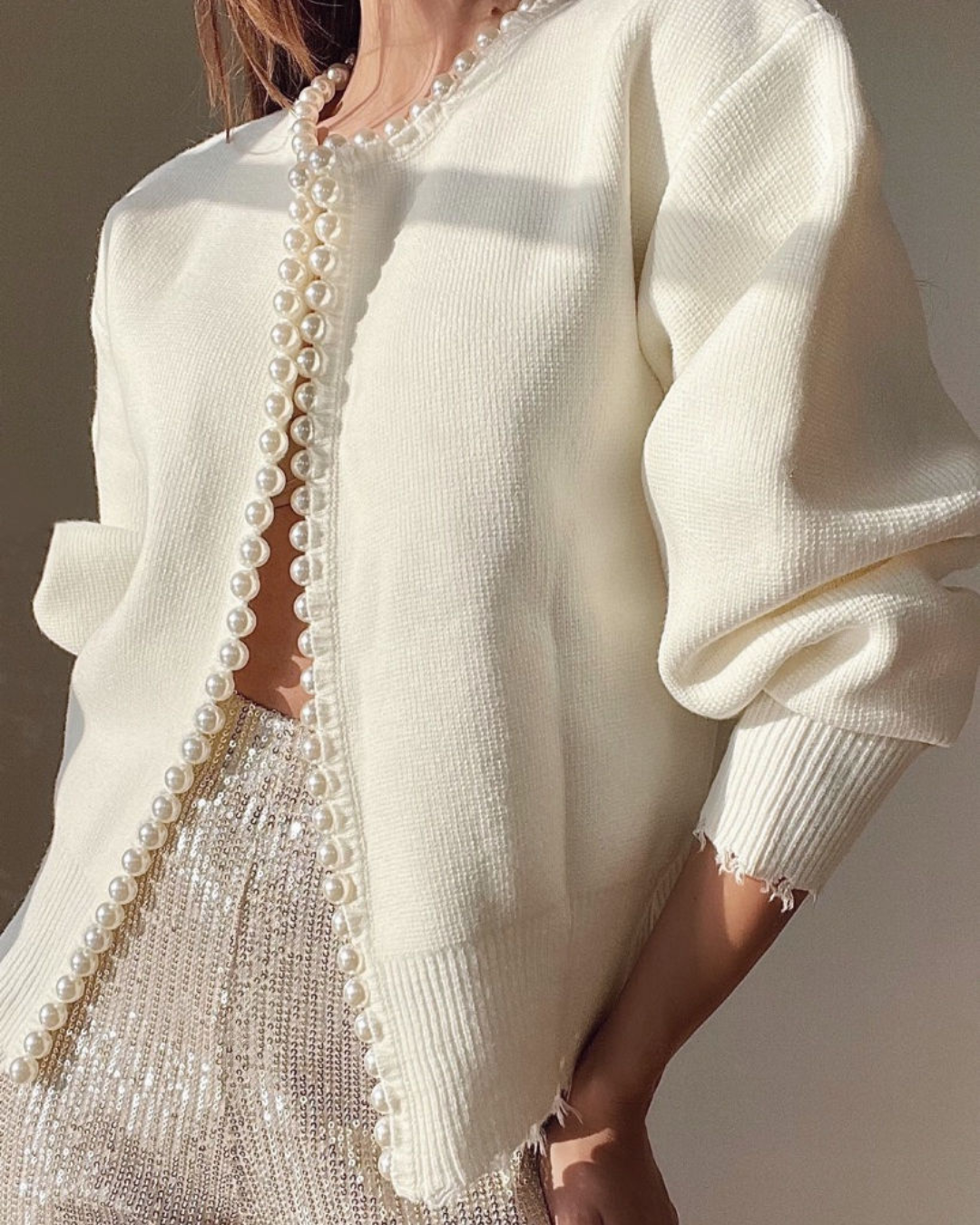 Agnès Paris | Cardigan Bordure Perles Manon