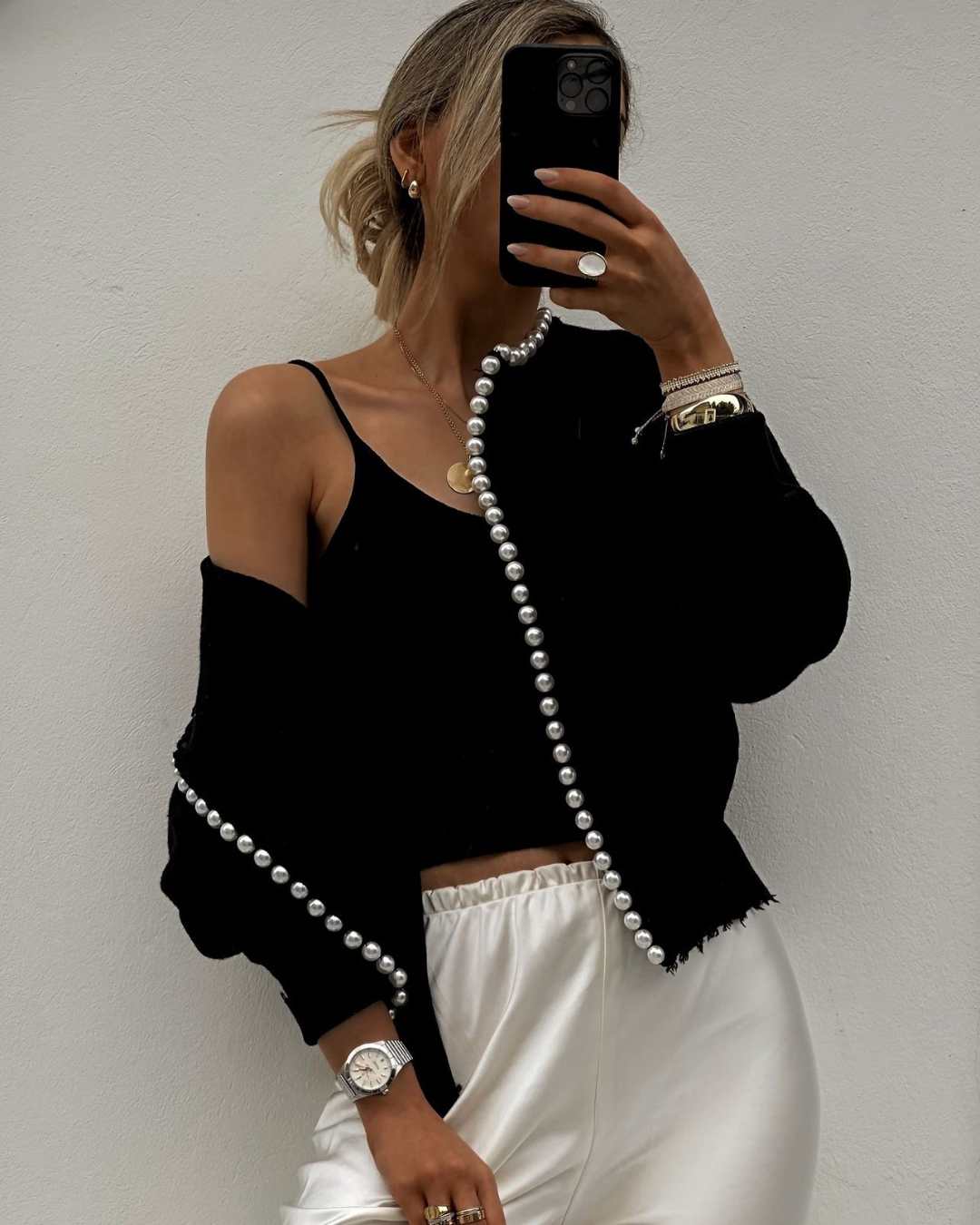 Agnès Paris | Cardigan Bordure Perles Manon