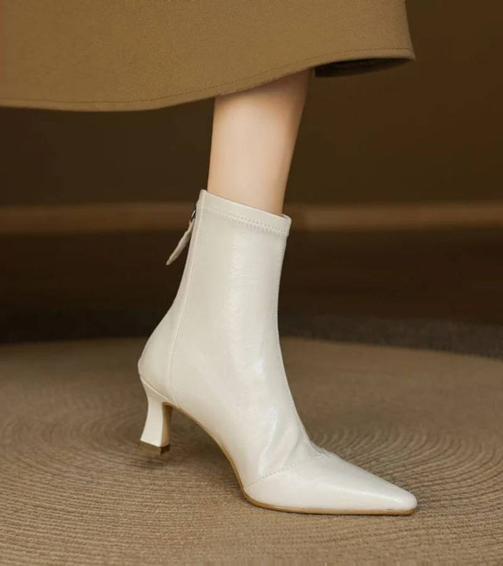 Agnès Paris | Bottines en cuir à talon élégant