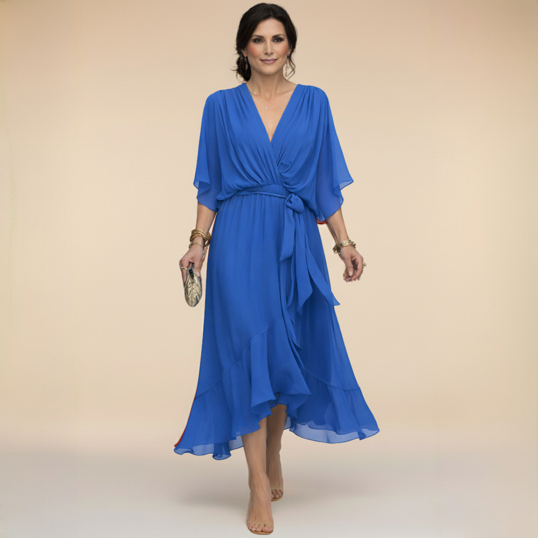 Agnès Paris | Robe en chiffon à décolleté V