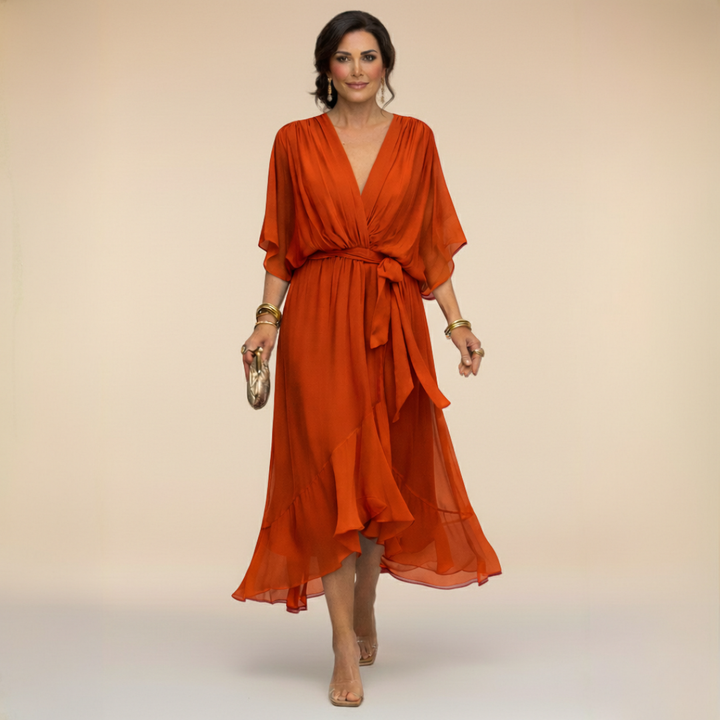 Agnès Paris | Robe en chiffon à décolleté V