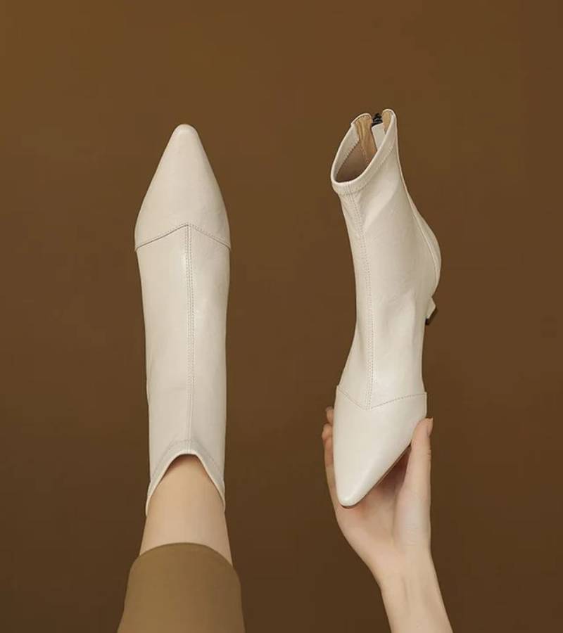 Agnès Paris | Bottines en cuir à talon élégant