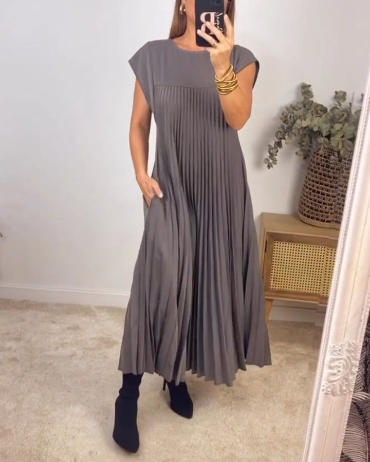 Agnès Paris | Robe Plissée Sans Manches