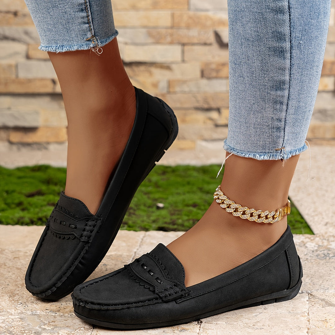 Agnès Paris | Mocassins Effet Daim Festonnés Marie