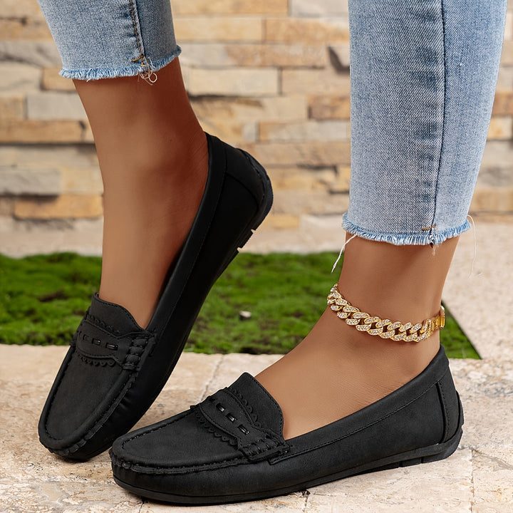 Agnès Paris | Mocassins Effet Daim Festonnés Marie