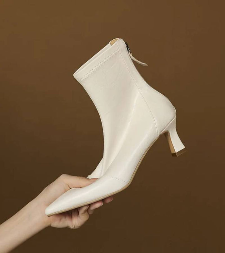 Agnès Paris | Bottines en cuir à talon élégant