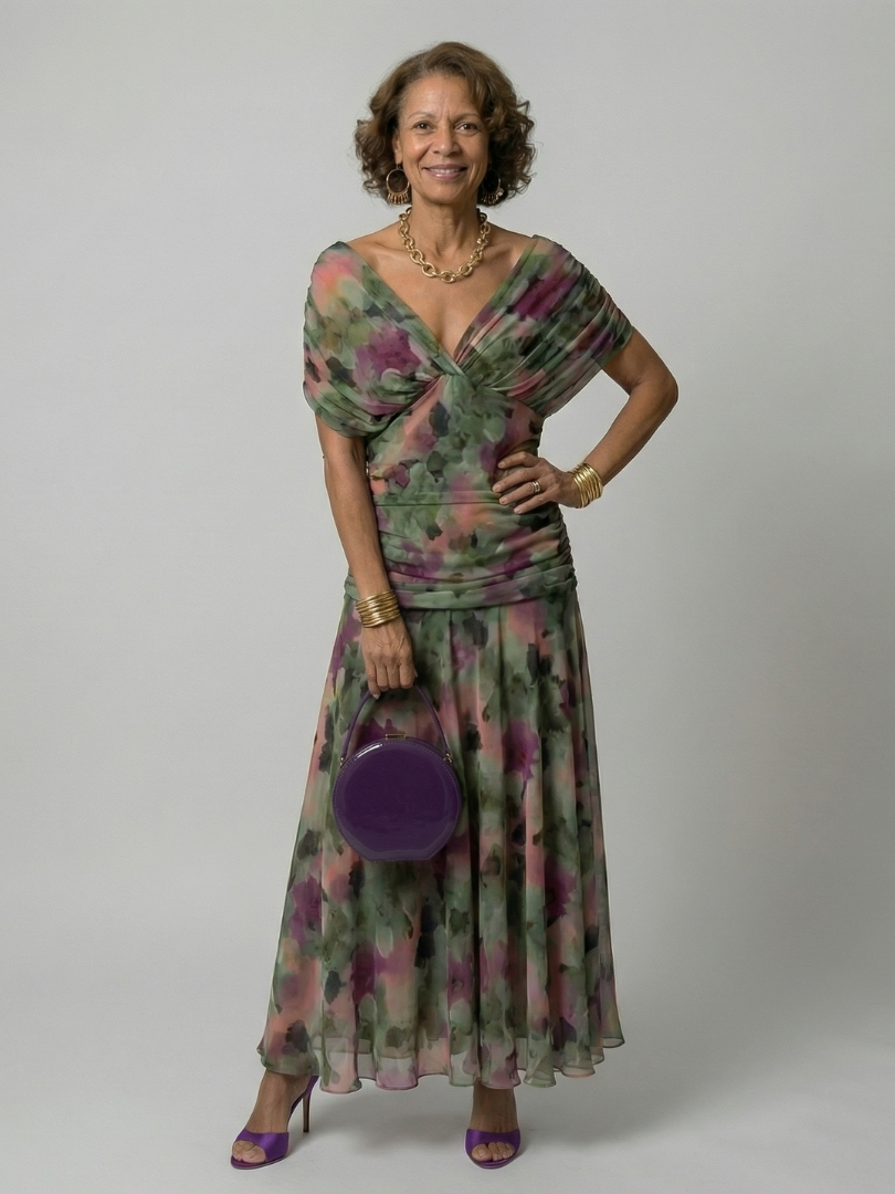 Agnès Paris | Robe Midi Décontractée à Épaules Dénudées Calen