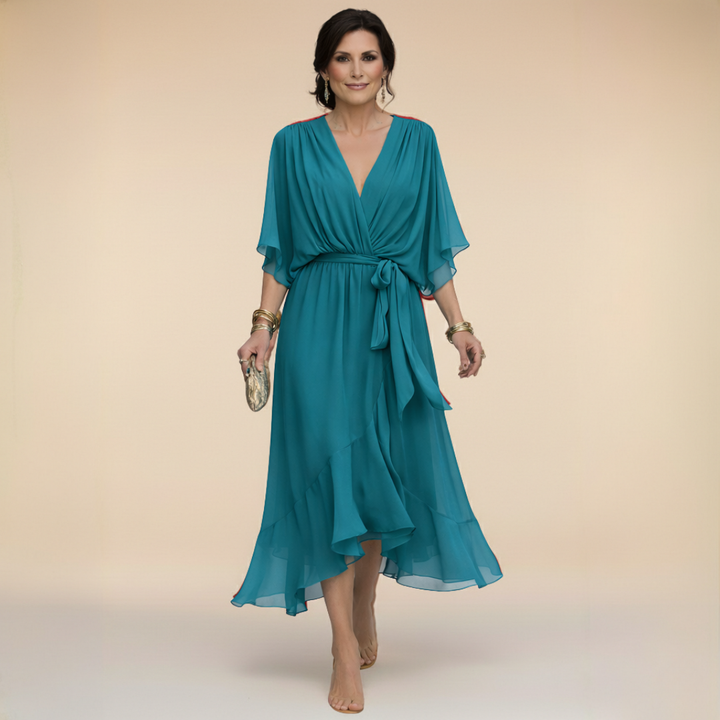 Agnès Paris | Robe en chiffon à décolleté V