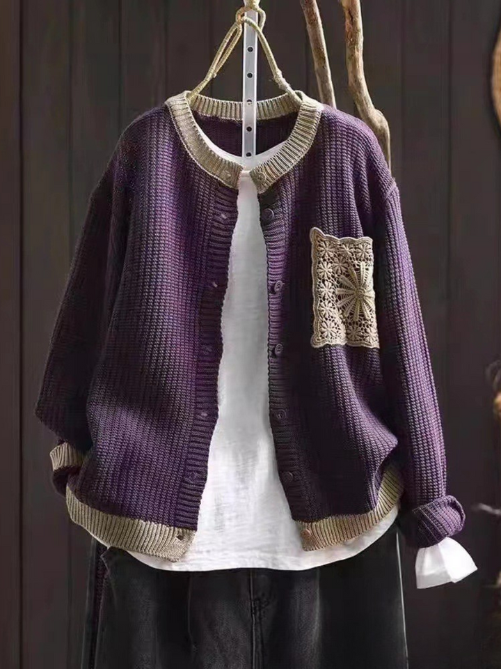 Agnès Paris | Cardigan Maille Gaufrée à Poches Sandrine