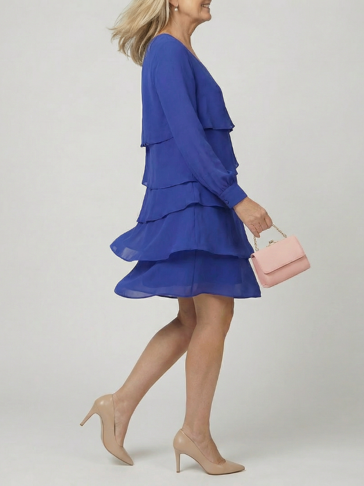 Agnès Paris | Robe à couches propre longueur genou Lila