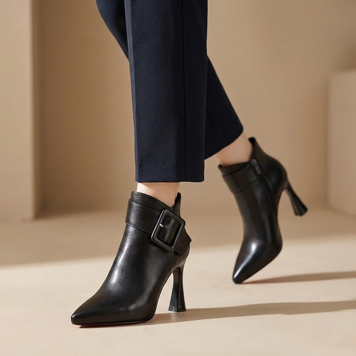 Agnès Paris | Bottines Signature à Talon & Boucle Oversize