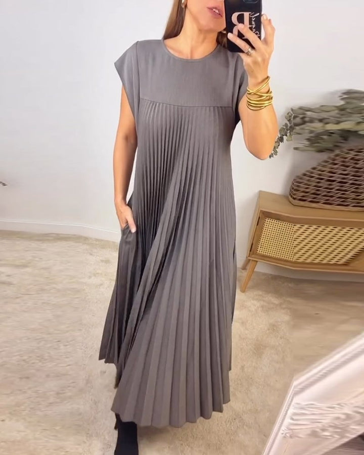 Agnès Paris | Robe Plissée Sans Manches