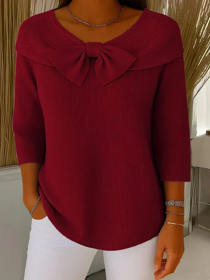 Agnès Paris | Pull Nœud Encolure Arrondie Sophie