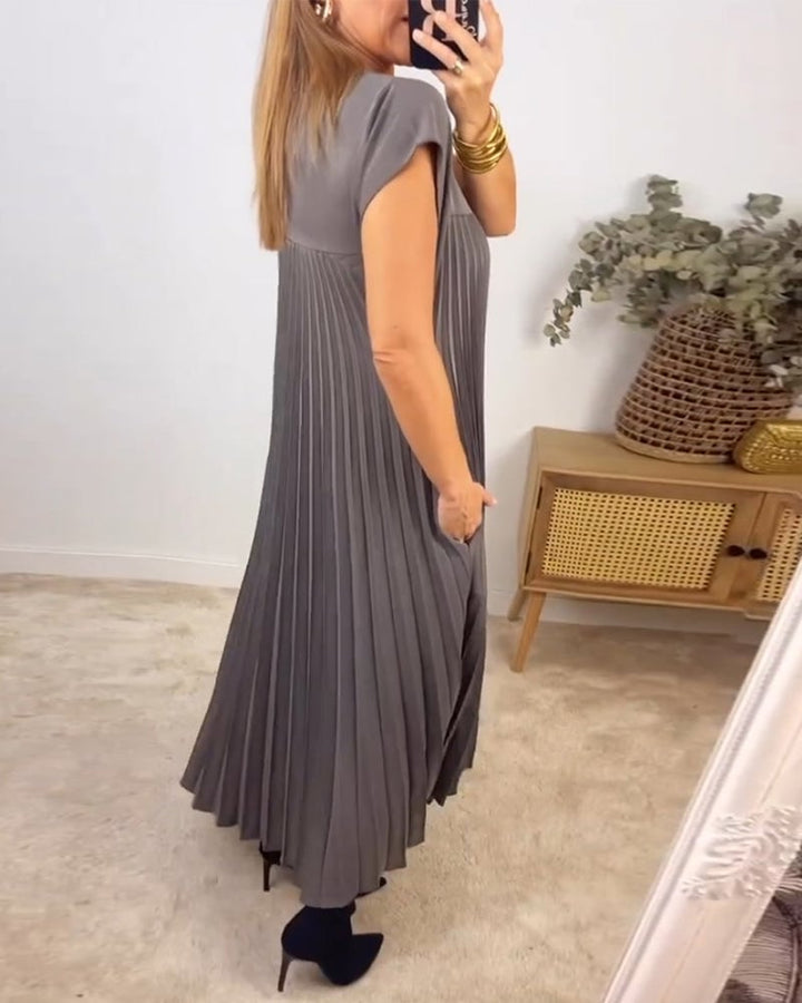 Agnès Paris | Robe Plissée Sans Manches