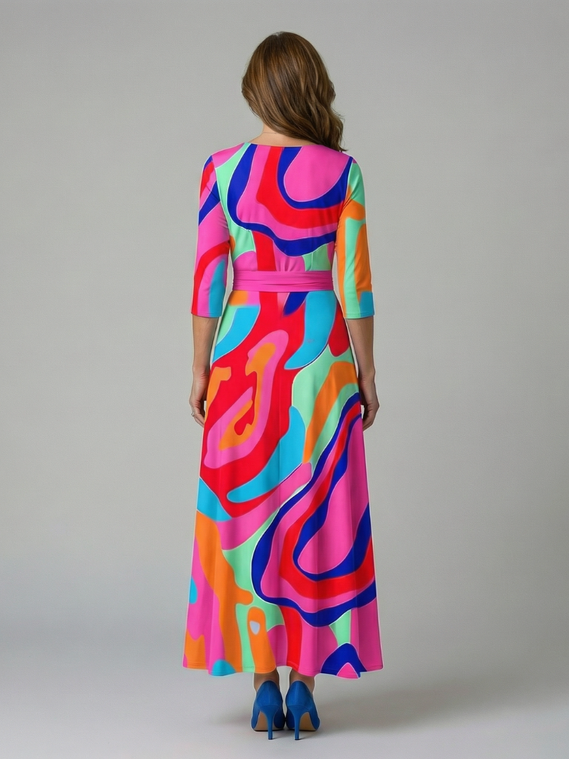 Agnès Paris | Robe Midi Croisée à Col Celine