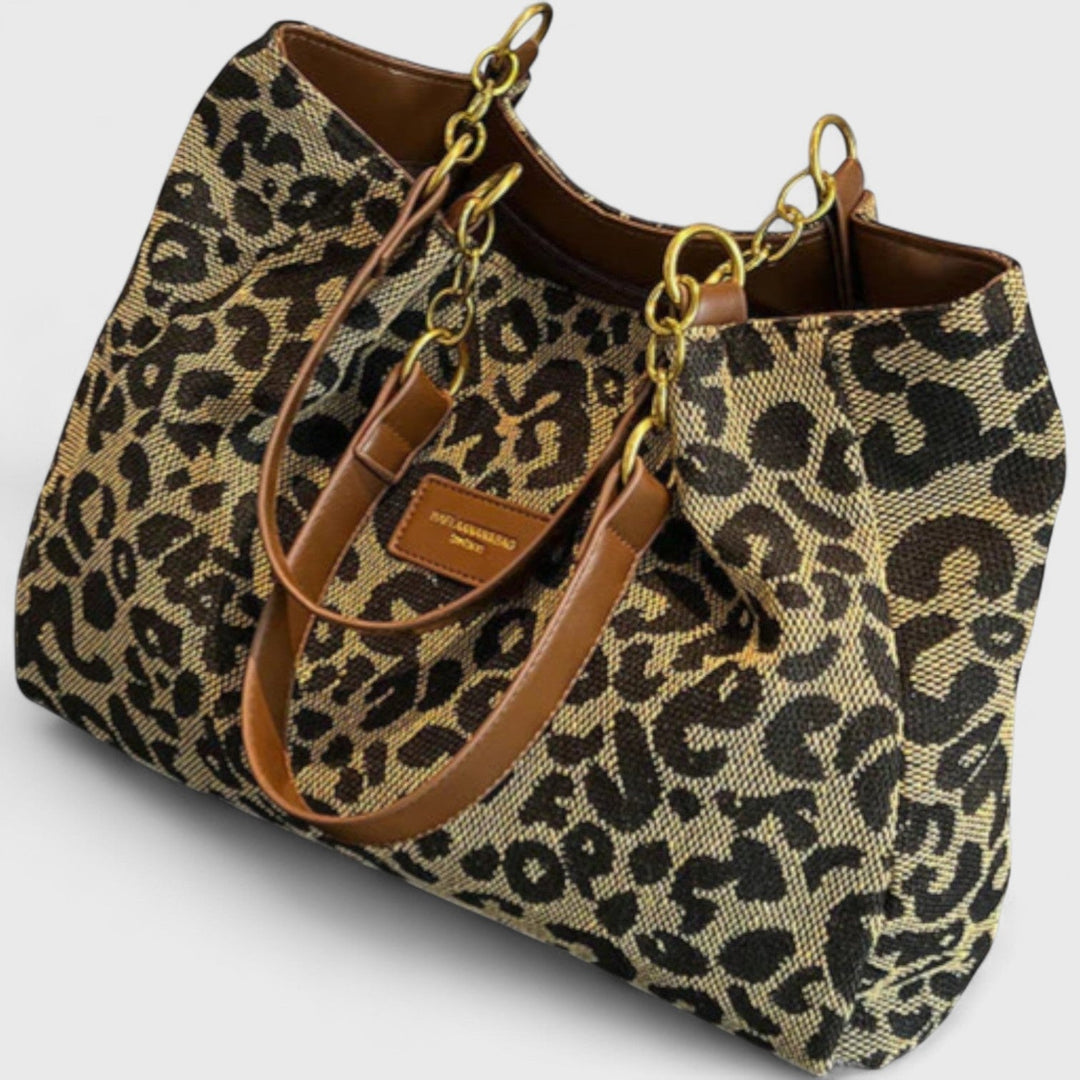 Agnès Paris | SAC SHOPPING EN TOILE MOTIF LÉOPARD