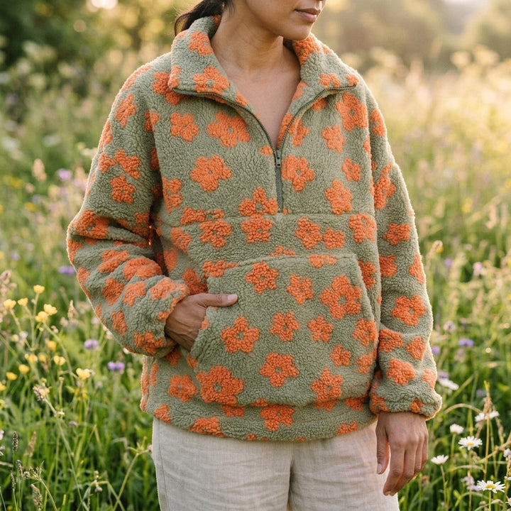 Agnès Paris | Pull Polaire Fleuri Amélie