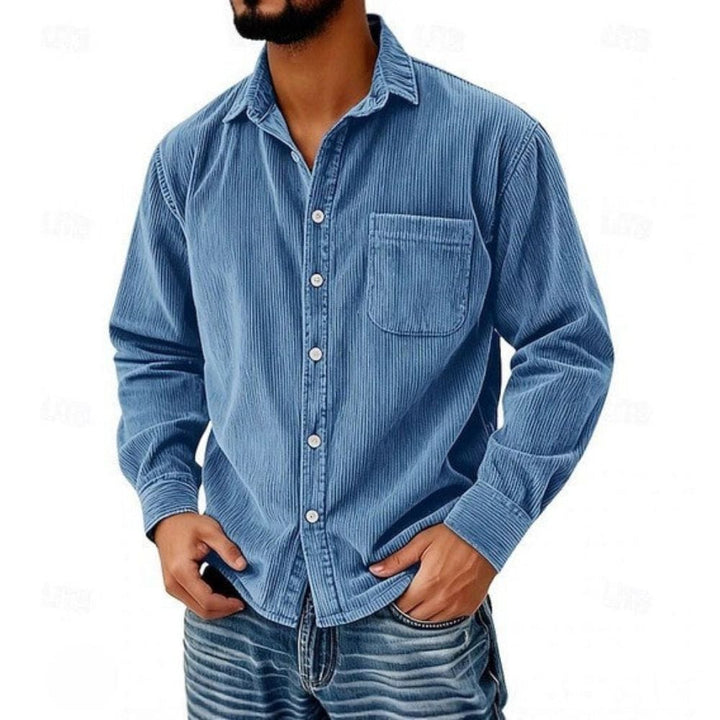 Agnès Paris | CHEMISE BOUTONNÉE EN VELOURS CÔTELÉ POUR HOMME
