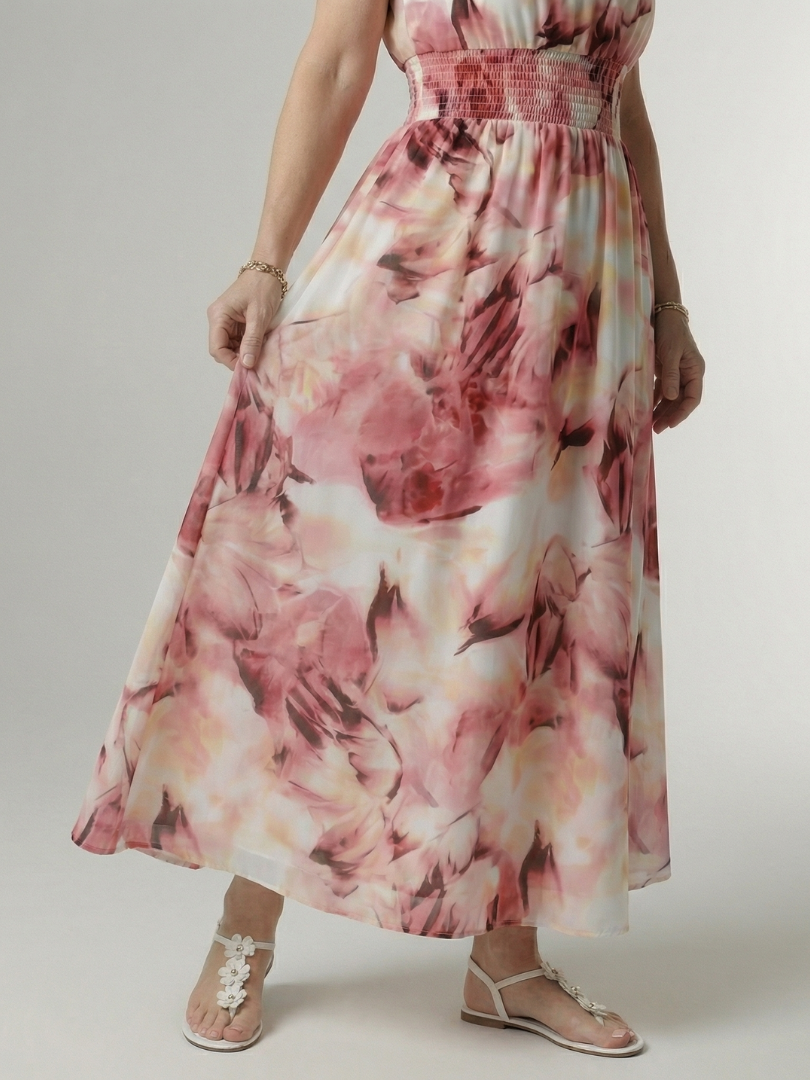 Agnès Paris | Robe Midi à Encolure Halter Froncée Sylin