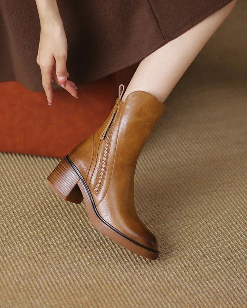 Agnès Paris | Bottines Zippées Talon Confort Isabelle