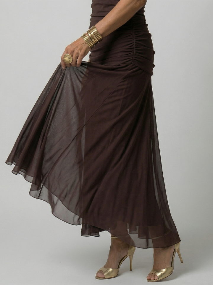 Agnès Paris | Robe Midi Décontractée à Épaules Dénudées Calen