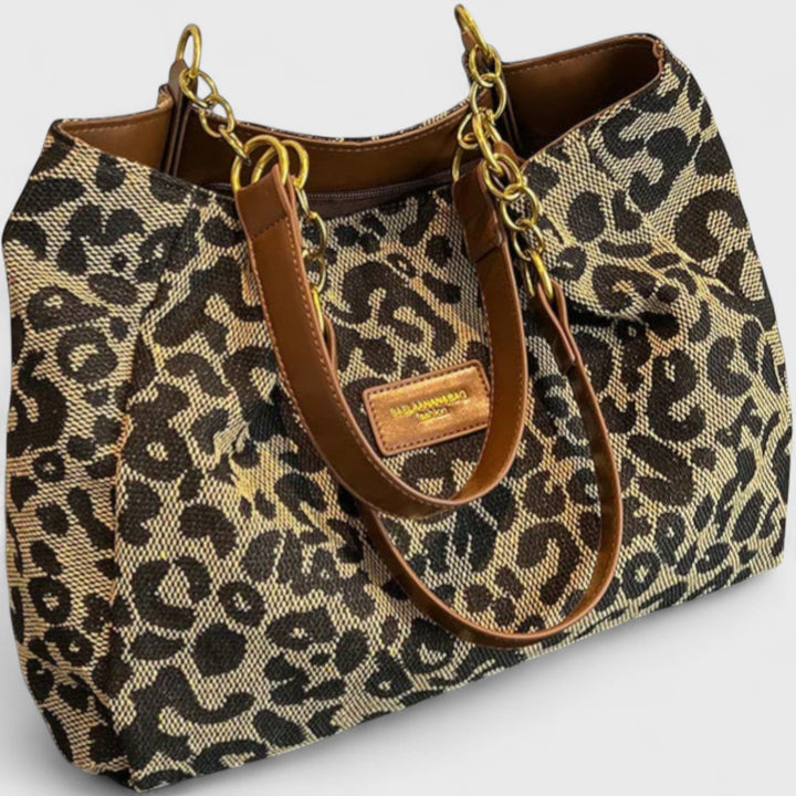 Agnès Paris | SAC SHOPPING EN TOILE MOTIF LÉOPARD
