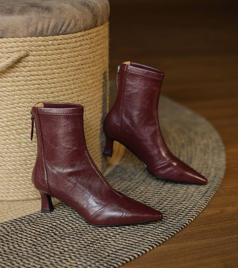 Agnès Paris | Bottines en cuir à talon élégant