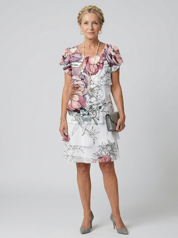 Agnès Paris | Robe florale propre à longueur genou Kualani