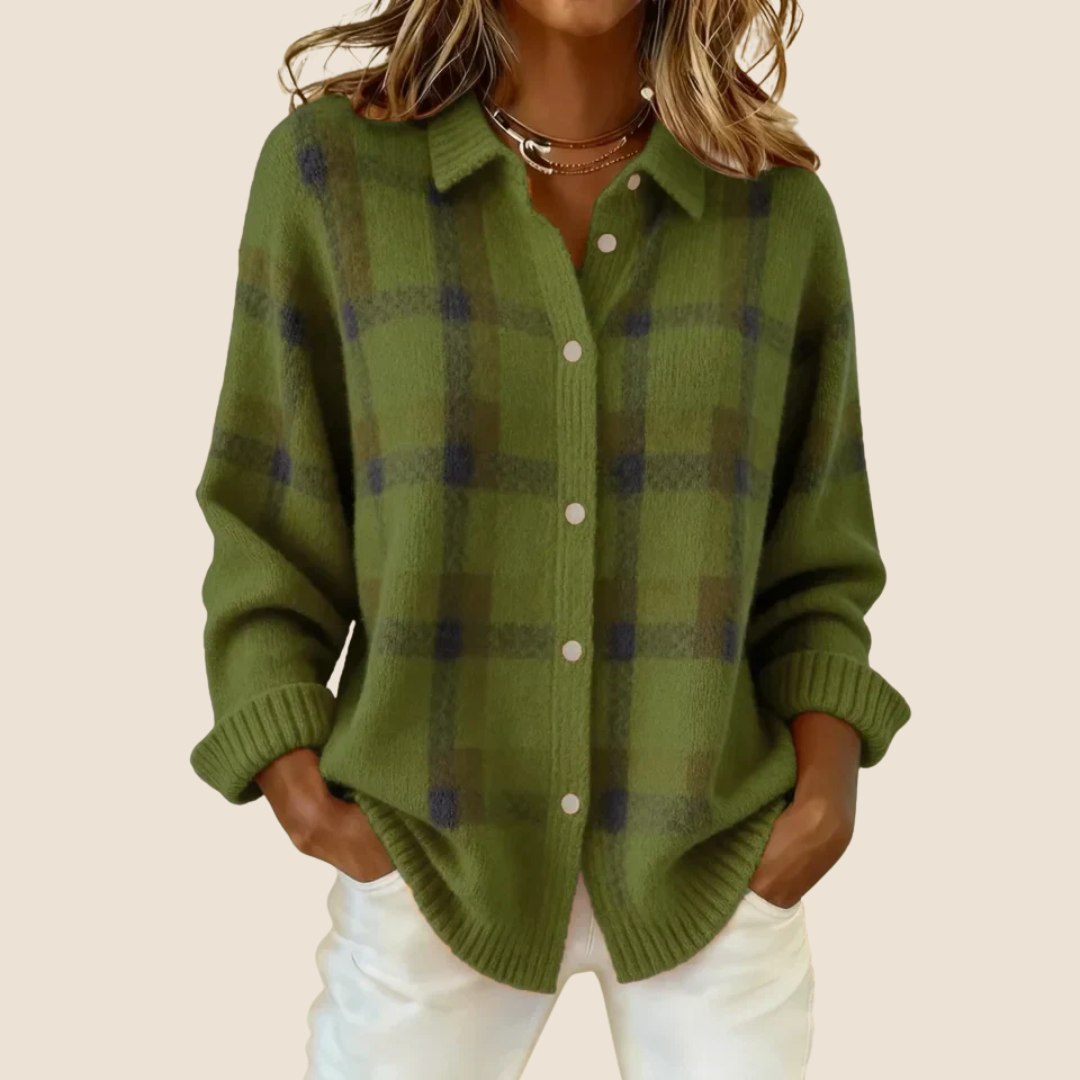 Agnès Paris | Veste-Chemise en Maille à Carreaux Florence