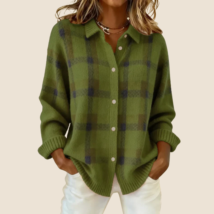 Agnès Paris | Veste-Chemise en Maille à Carreaux Florence