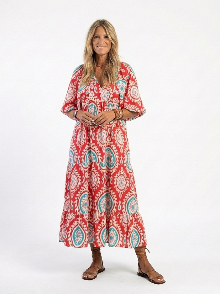 Agnès Paris | Robe midi à imprimé paisley Zaria