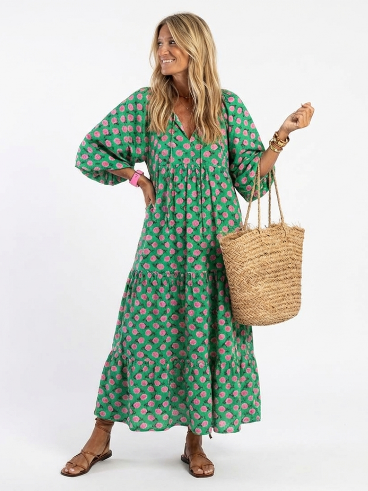 Agnès Paris | Robe Midi à Imprimé Floral Fiora