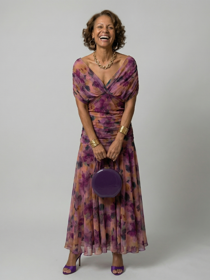 Agnès Paris | Robe Midi Décontractée à Épaules Dénudées Calen