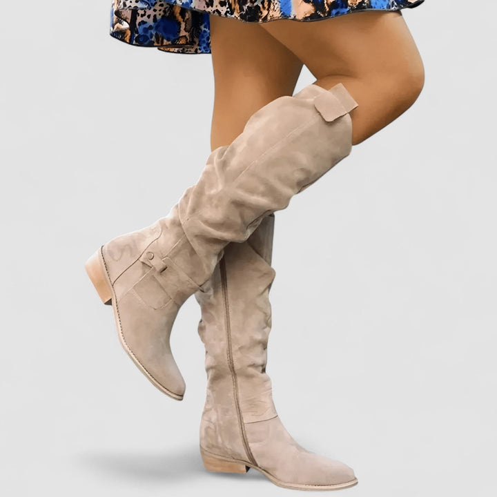 Agnès Paris | Bottes Hautes Effet Daim Manon