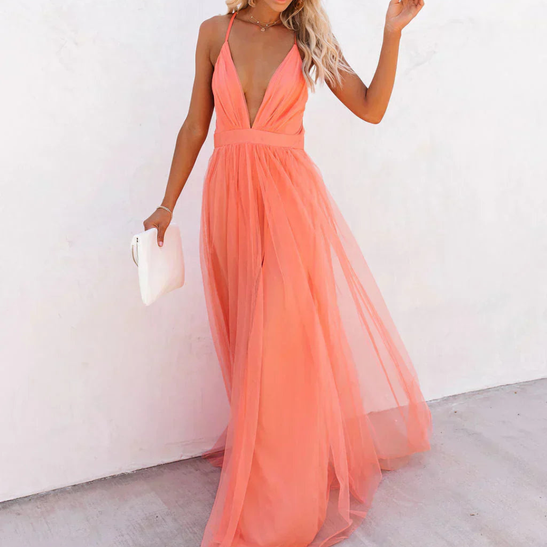 Agnès Paris | Robe Maxi Lumière Corail