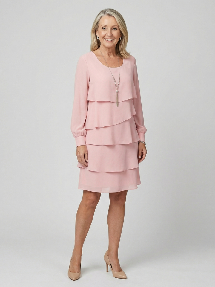 Agnès Paris | Robe à couches propre longueur genou Lila