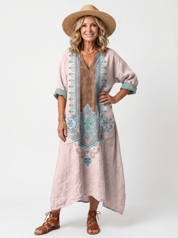 Agnès Paris | Robe Midi Brodée à Poches Mathilde